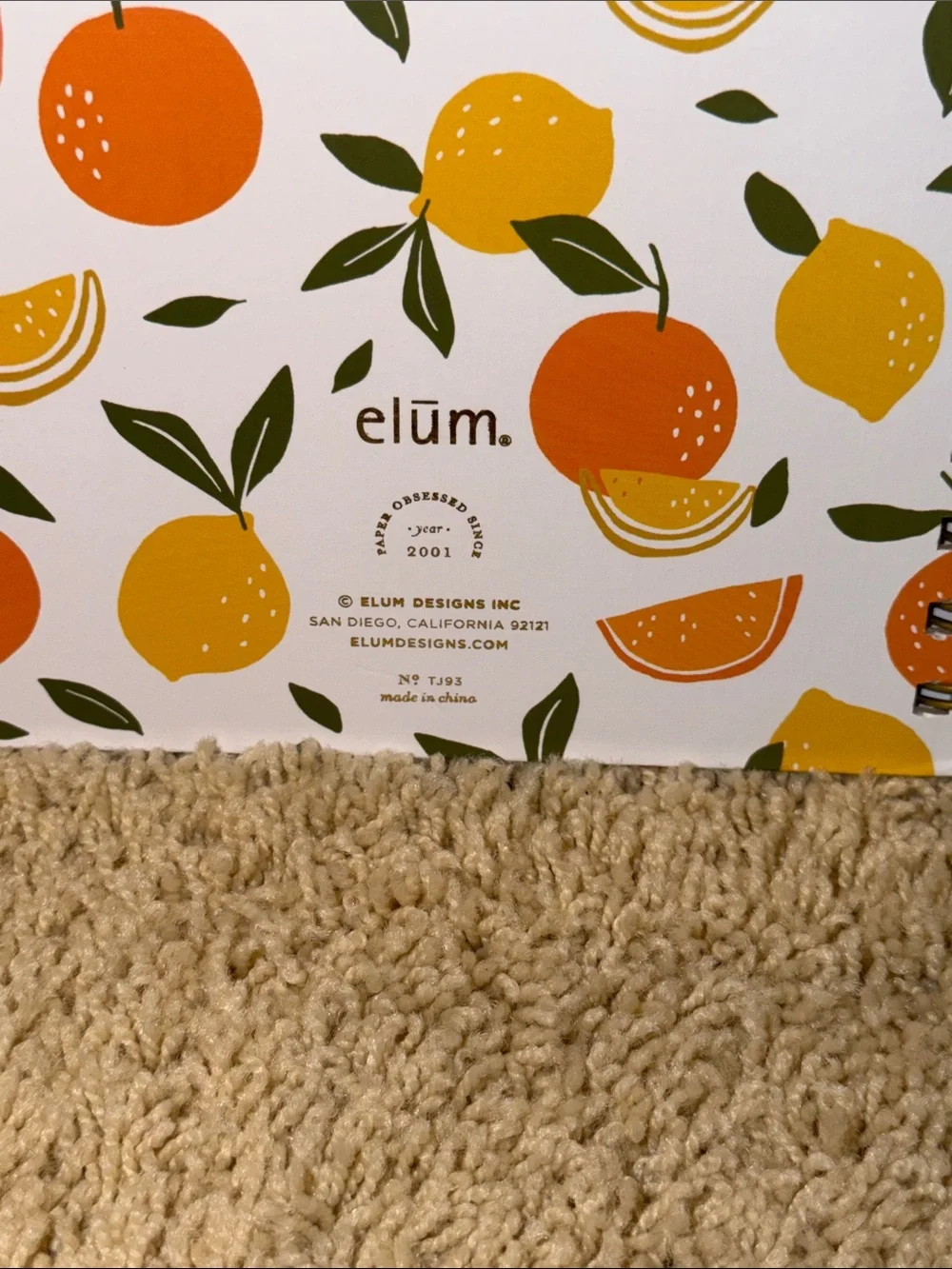 Elum Citrus Notes Spiral Journal — Orange & Yellow